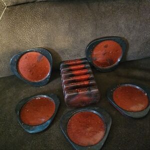 Red and Black coasters